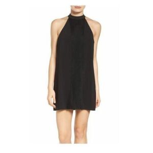 NWT Ali & Jay Black Fringe High Neck Shift Dress